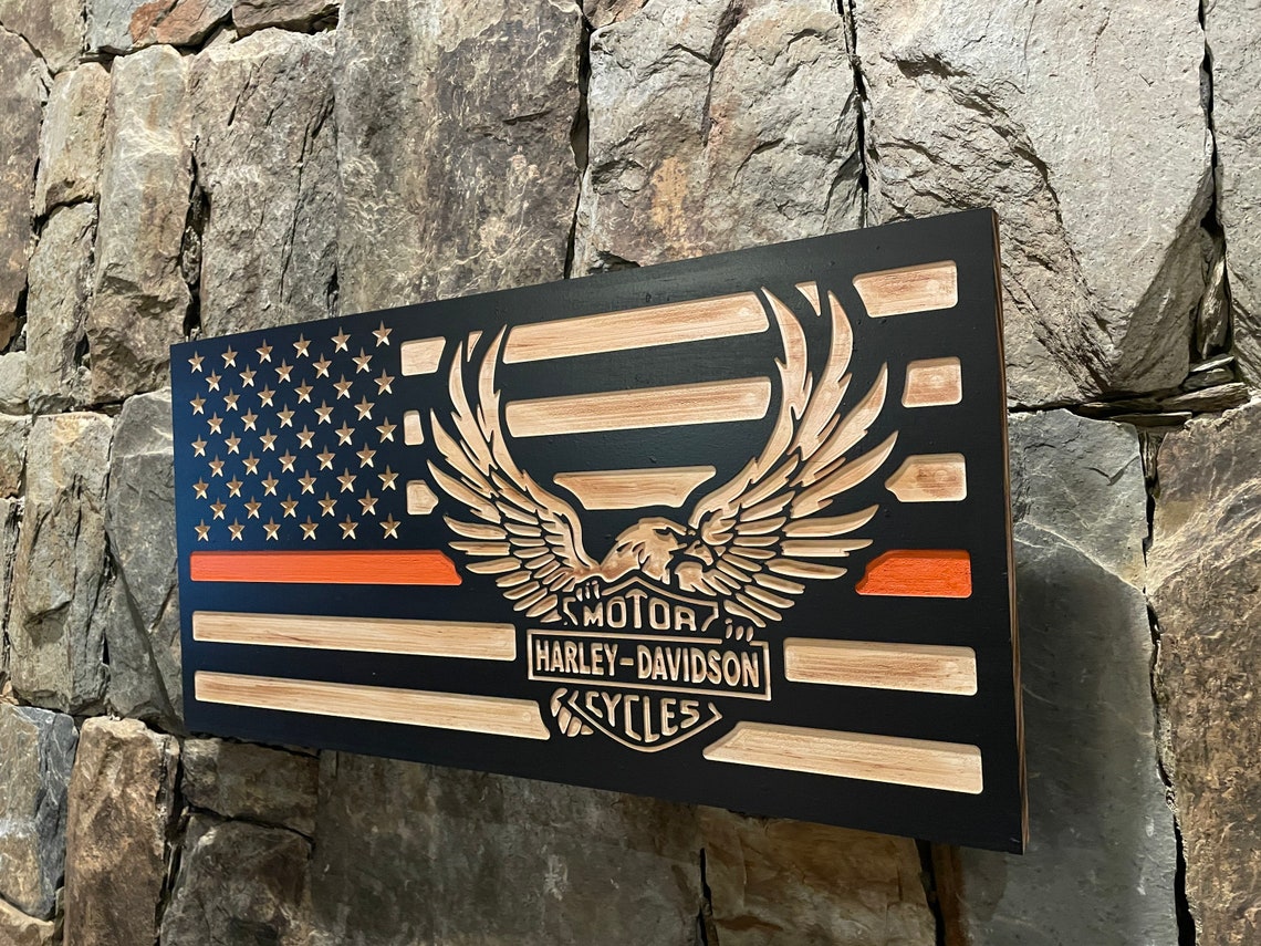 Customizable Harley Davidson Flag Etsy