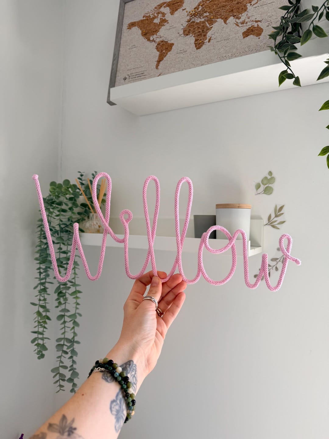 Large Personalised Knitted Wire Signs - Etsy UK
