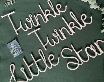 Twinkle twinkle little star knitted words