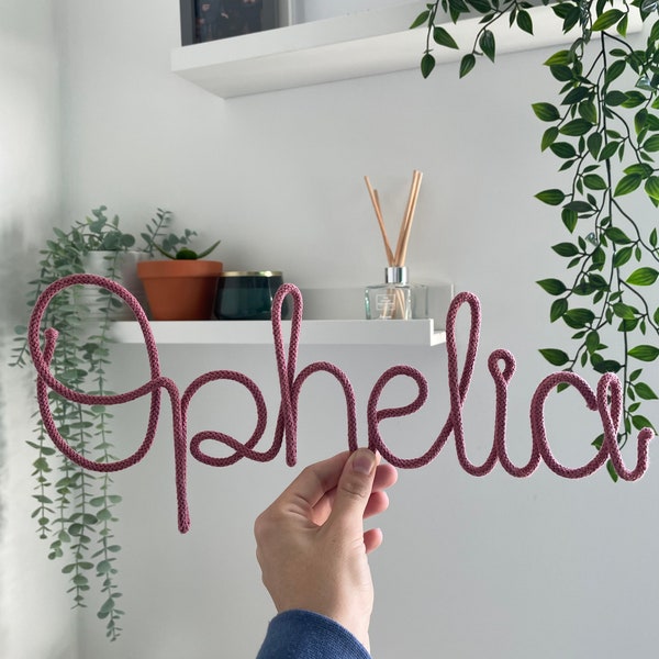 Personalised knitted wire/ plain wire signs