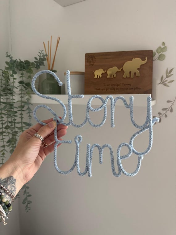 Story Time Wire Sign | Reading Corner Decor | Kids Room Wall Decor | Book Nook Sign | Story Corner | Nursery Decor