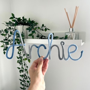 Personalised ombré knitted wire wire signs