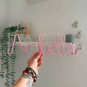 Personalised knitted wire name/ word / phrase signs