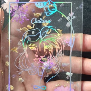 New** CUSTOM NAME Holographic Resin Tarot Card | Decorative Mystical Tarot