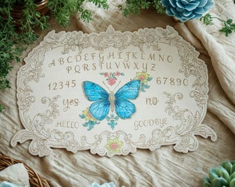 LIMITED* Rococo Baroque Butterfly Spirit Board w/planchette | Divination Decorative | Scrying | Ouija Board | Hand Painted | Resin-coated