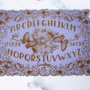 Butterfly Spirit Board with planchette lilac | Divination Decorative | Scrying Board | Custom