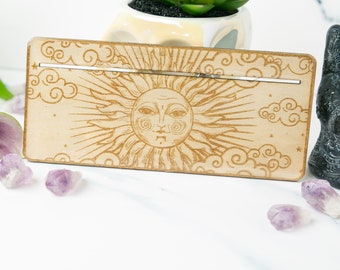 Tarotkaarthouder Sun | Tarotweergave maan | Kaart van de dagstandaard | Oracle-kaartweergave
