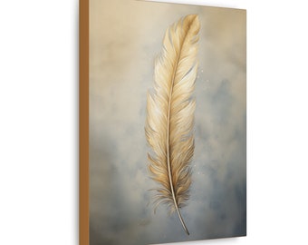 Vintage Boho Feather Canvas