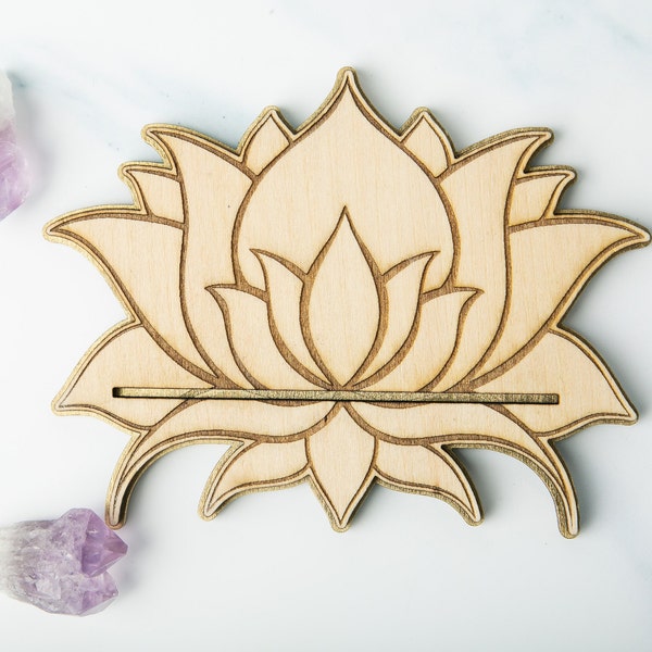 Wooden Lotus Tarot Stand | Card of the Day | Divination Decorative | Oracle Card Stand