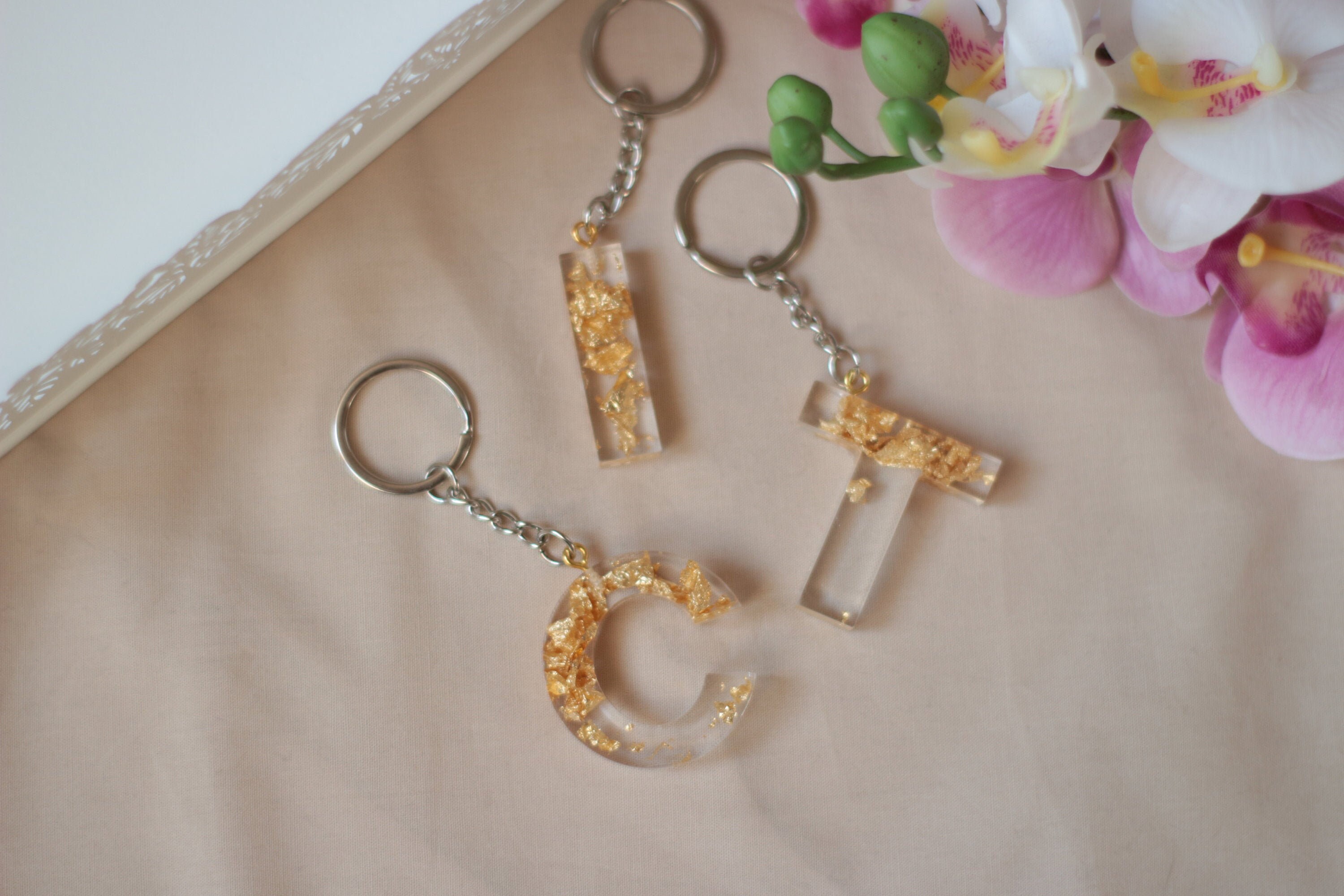 Letter Keychain Etsy