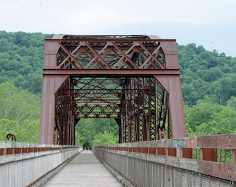 Train, Bridge, Digital, Download, Old ,Printable, Bicycle, Trail, Art, Beautiful, Home , Decor, Wall , Art,