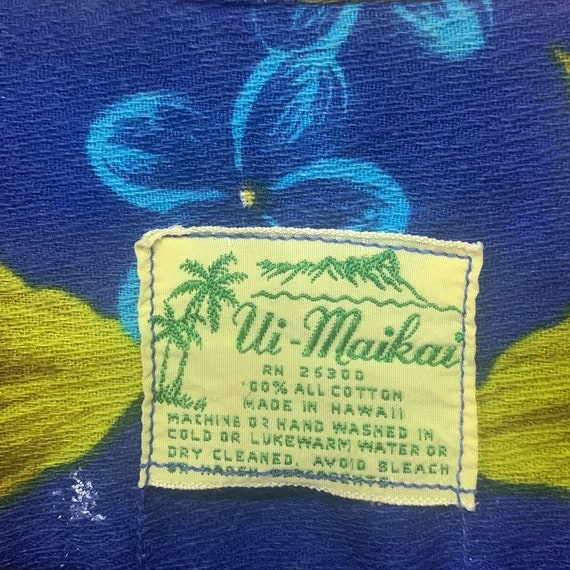 Vintage Ui-Maikai cotton hibiscus Hawaiian shirt - image 2