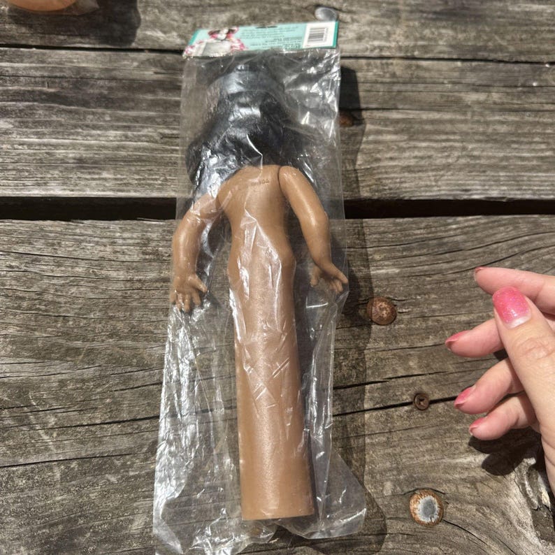 Darice Cover Girl Doll Toilet Tissue Doll 10" Vintage New 1993 Black image 4