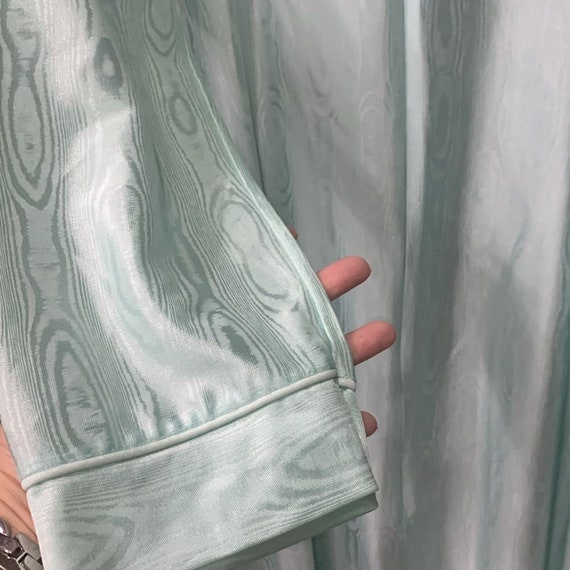 60s Texsheen aqua zip robe size small polyester - image 2