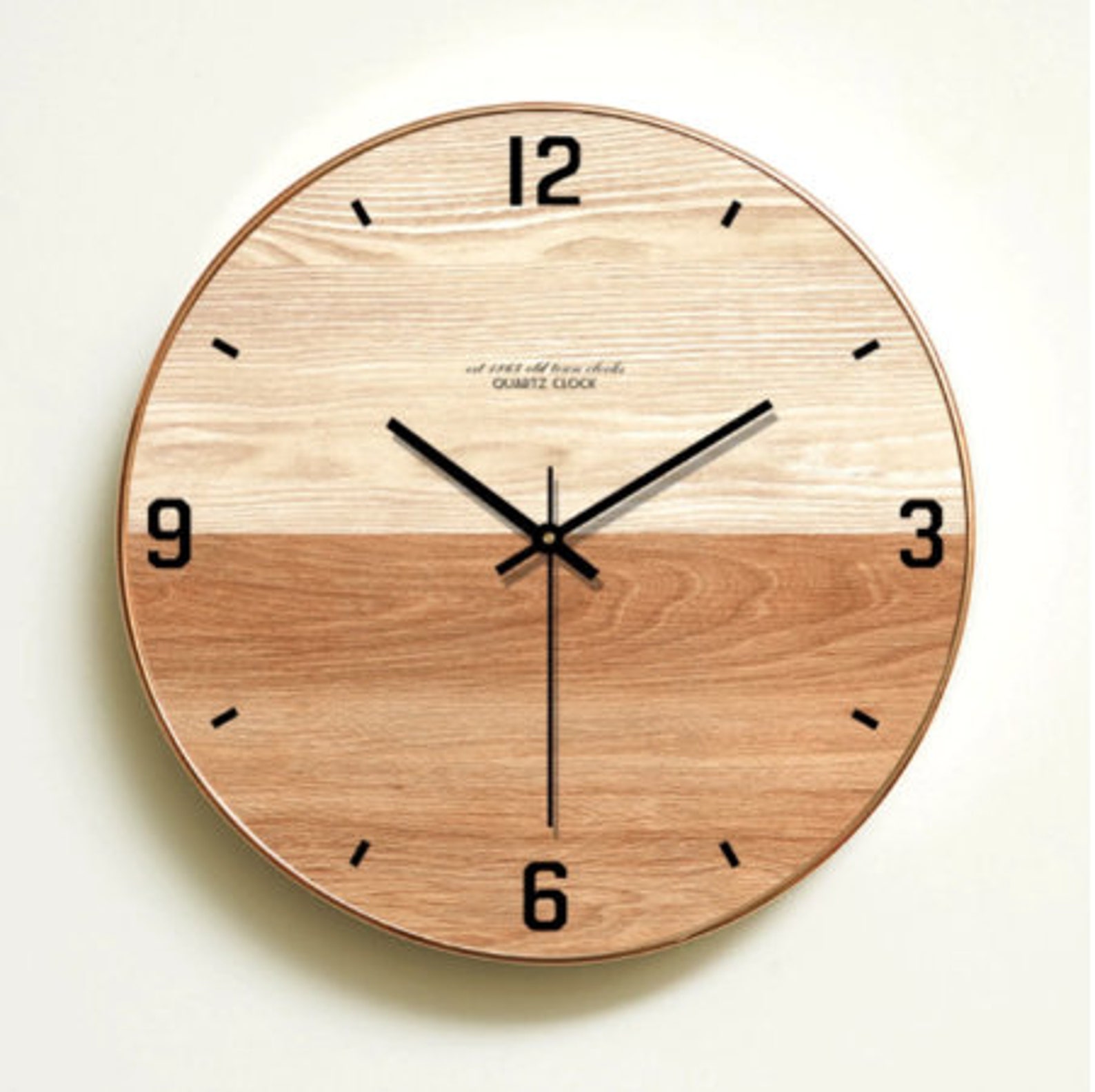Wall Clock Simple Modern Design Wooden Clocks for Bedroom Etsy