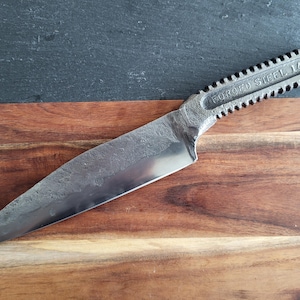 Hand Forged Knife from Upcycled Pipe Wrench