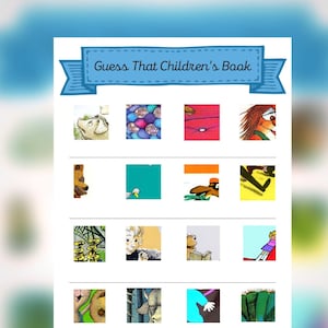 Baby Shower Book Game, Children&#39;s Book Game, Baby Shower Printable