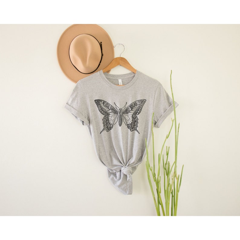 Butterfly T-Shirt | Cute Butterfly Tee | Nature Lover Gift | Butterfly Graphic Shirt | Super Soft Comfortable Tee | Vintage Butterfly Shirt image 5