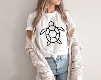 Camiseta de tortuga / Camiseta de tortuga linda / Camiseta de amante de la naturaleza / Regalo de amor de tortuga marina / Camisetas de playa de vacaciones lindas / Camiseta súper cómoda