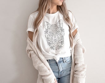 Linda camiseta Fox / Animal Lover Shirt / Nature Lover Tee / Regalo de cumpleaños / Camping Shirt / Outdoor Shirt / Fox Lover Tee / Camiseta cómoda