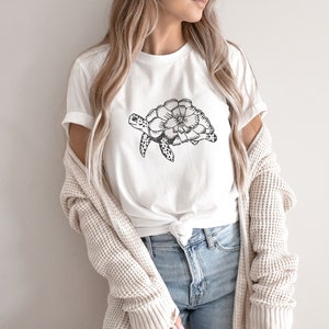 Turtle T-Shirt | Cute Turtle Shirt | Nature Lover Tee | Sea Turtle Love Gift | Cute Vacation Beach Tees | Super Comfortable T-Shirt