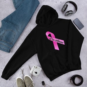 Moletom unissex com fita rosa