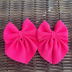 solid color sailor piggie bows set of 2, mini bows, Babygirl bows, baby bow set, toddler bow set, girls&#39; hair bows,