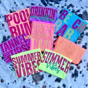 NEON summer comfort colors tshirt, women’s summer sun shirt, oversized tshirt,