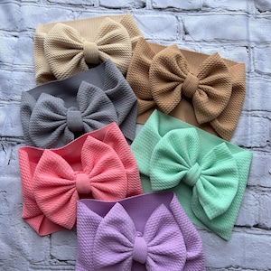 50 solid color baby headwrap bow, choose your color, toddler bow, kid&#39;s headband bow
