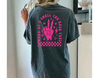 Wake Up Race Fuel Oversized T-Shirt, Comfort Colors Motocross Shirt