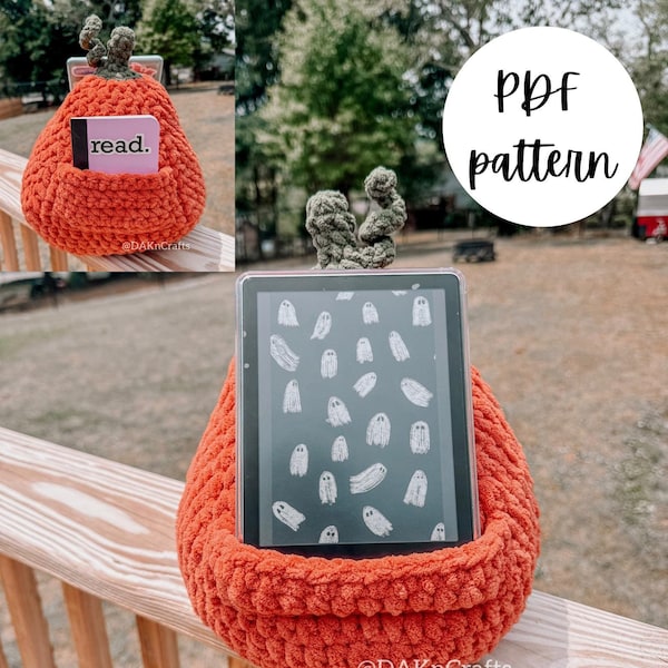 Pumpkin Pouf Crochet Pattern | pdf file| Bookish | Book Gifts | Booktok