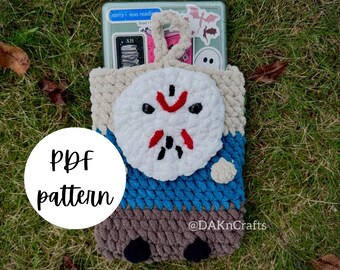 Jason Voorhees Friday the 13th Kindle Sleeve Crochet Pattern | pdf file| Bookish | Book Gifts | Booktok