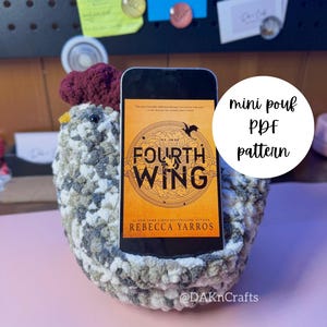 Mini Chicken Pouf Crochet Pattern | pdf file| Bookish | Book Gifts | Booktok