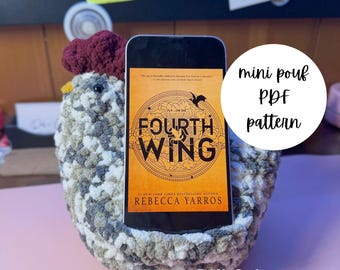 Mini Chicken Pouf Crochet Pattern | pdf file| Bookish | Book Gifts | Booktok