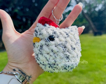Mini Chicken Keychain | Plushie | Crochet