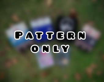 May include: A blurred image with the text "PATTERN ONLY" in white letters with a black outline. The background is a blurred green, and several blurred objects are visible.