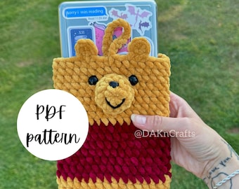 Pooh Bear Kindle Sleeve Crochet Pattern | pdf file| Bookish | Book Gifts | Booktok
