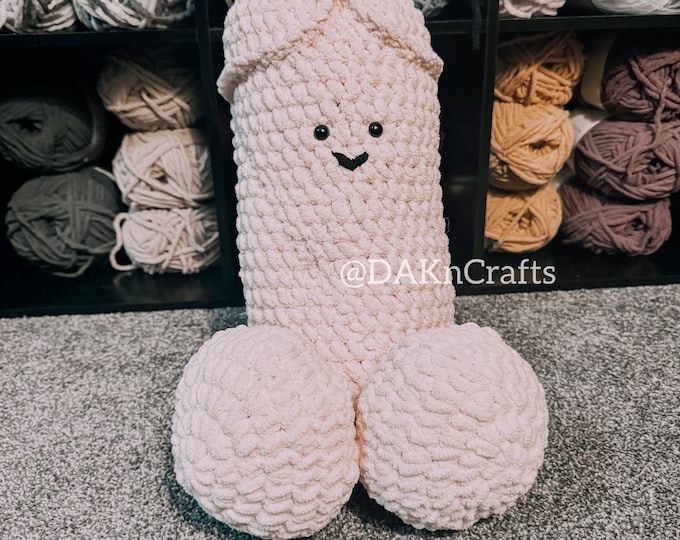 Featured listing image: Peen Pal Pouf | E-Reader or Book  | Kindle | BOOX Palma | Nook | iPad | Plushie | Crochet| Bookish | Book Gifts | Booktok