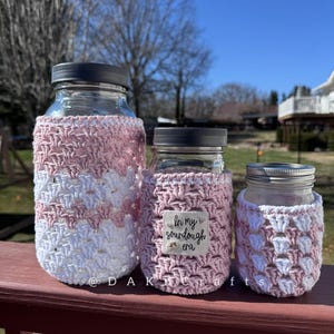 Mason Jar Cozy | Reusable Drink Sleeve, Drink Cozy, Iced Tea, Iced Coffee, Boba Tea, Wine, Kitchen Decor, Koozy, Coozie, Kozy, Cozie