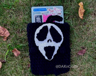 Slasher Ghostface E-Reader Sleeve | Crochet | Kindle | Custom Sizes| Bookish | Book Gifts | Booktok
