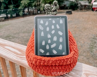 Pumpkin Pouf E-Reader | Crochet | Kindle | BOOX Palma | Nook | iPad| Bookish | Book Gifts | Booktok