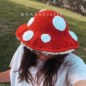 Mushroom Hat | Cottage Core Hat | Renaissance Fair | Summer |Rave Headwear | Festival | Gift | Crochet