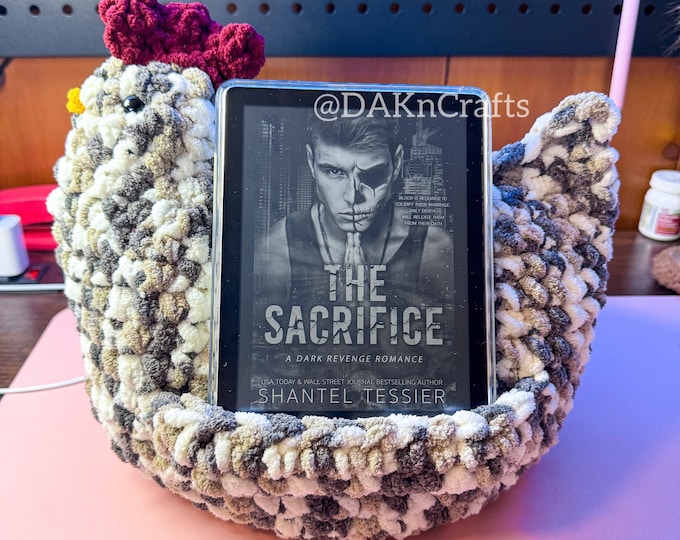 Featured listing image: Chicken Pouf E-Reader | Crochet | Kindle | BOOX Palma | Nook | iPad| Bookish | Book Gifts | Booktok