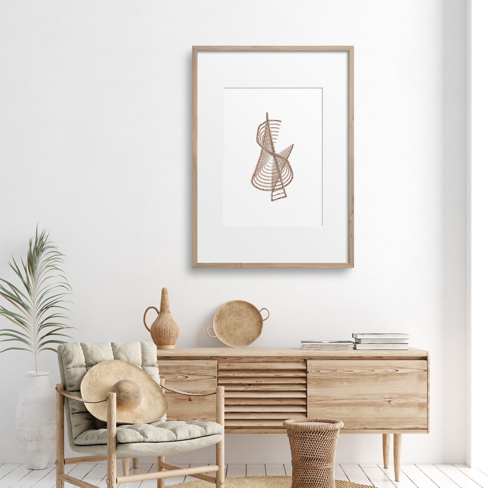 Abstract Modern Line Drawing Printable Wall Art Prints Over | Etsy
