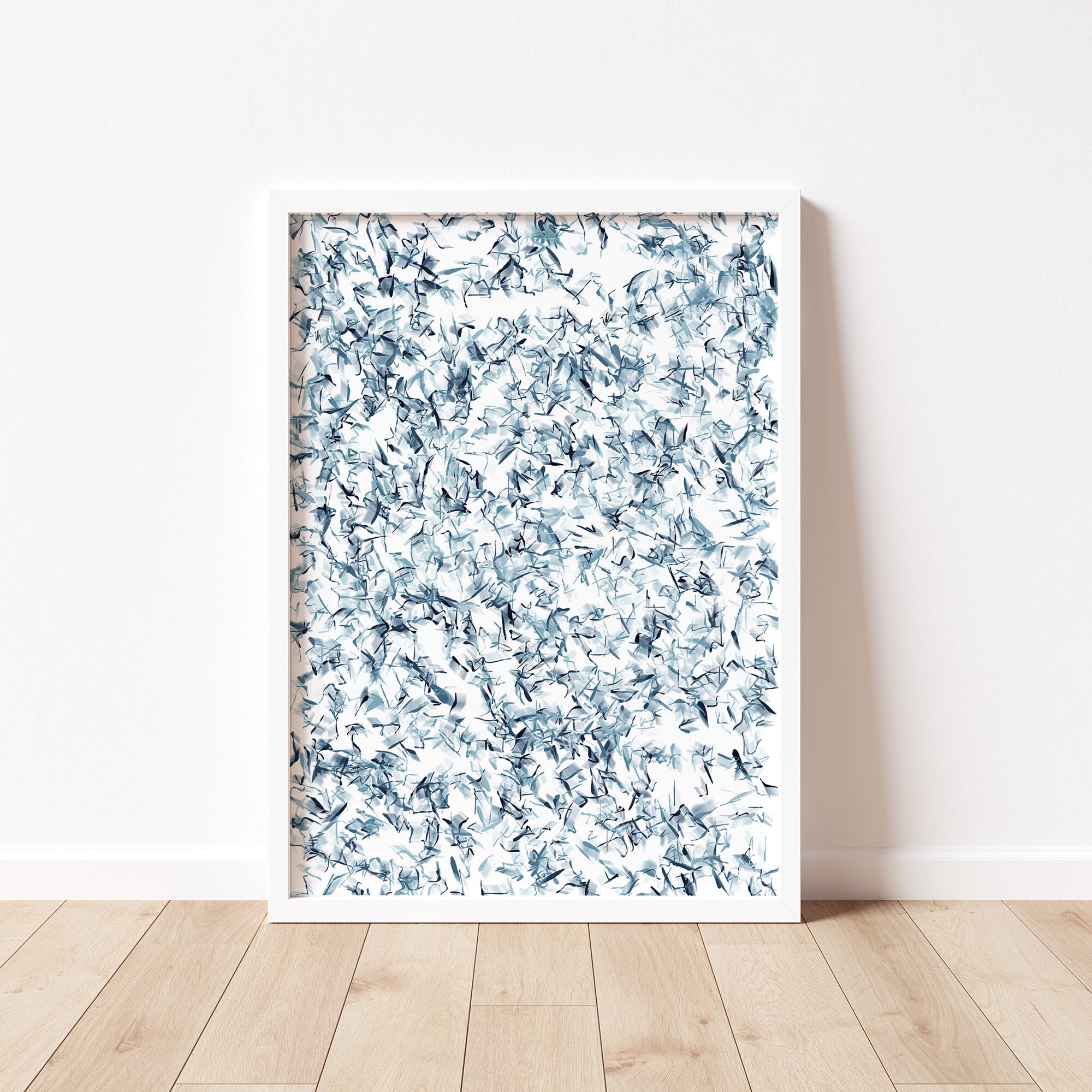 Navy Blue Abstract Wall Art Printable Minimalist Art Work | Etsy