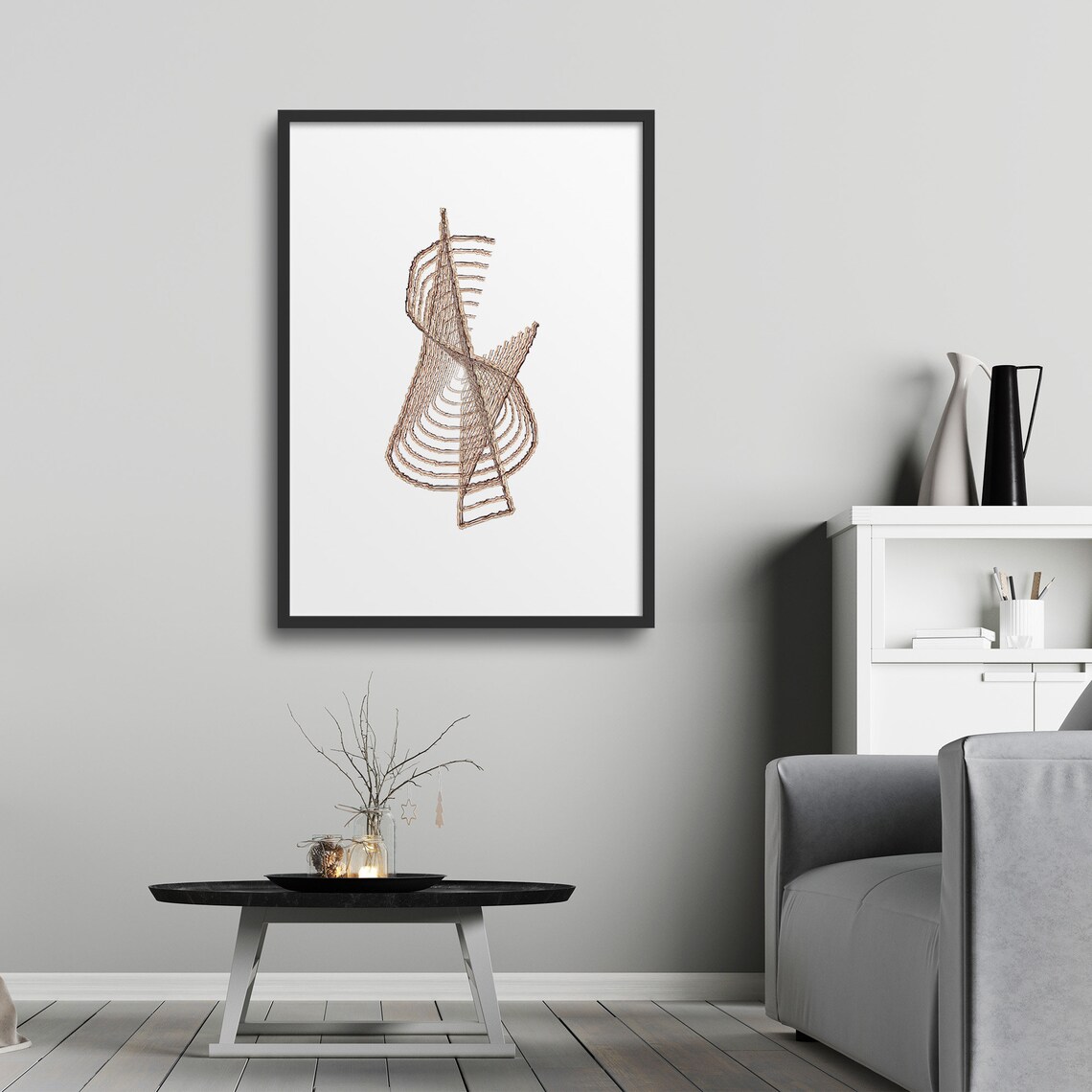 Abstract Modern Line Drawing Printable Wall Art Prints Over | Etsy