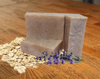 Oatmeal Lavender Handmade Vegan Organic Soap with Pure Essential Oils