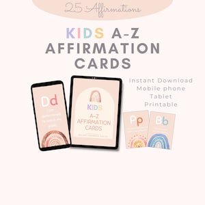 Cartes d'affirmation pour enfants, affirmations quotidiennes, cartes de motivation, cartes d'encouragement, cartes de pleine conscience, affirmation numérique, amour de soi, cbt