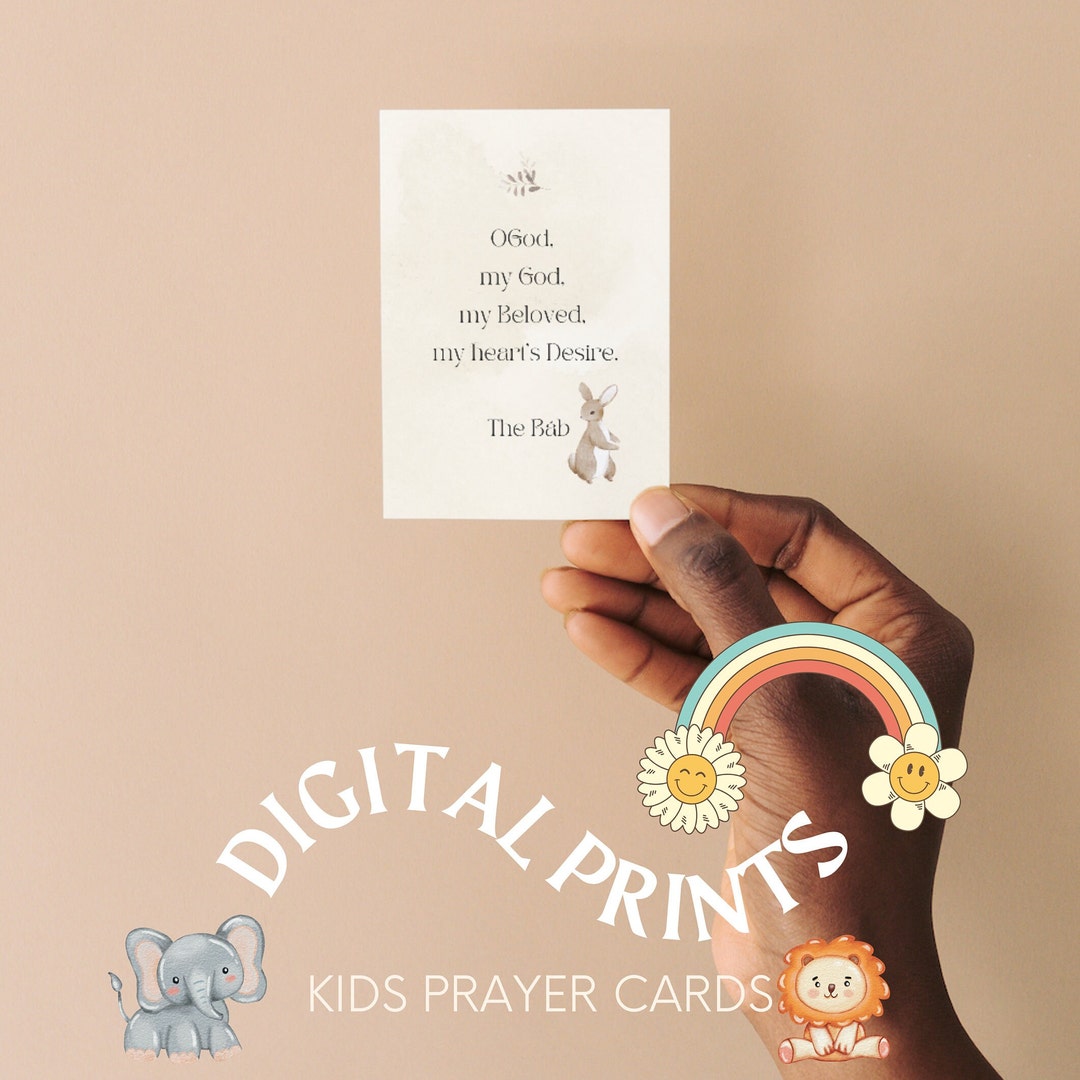 12 Bahai Prayer Cards for Kids Digital Printable With - Etsy