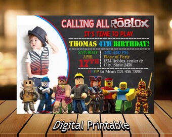 Roblox Invitations Etsy - party fedora roblox